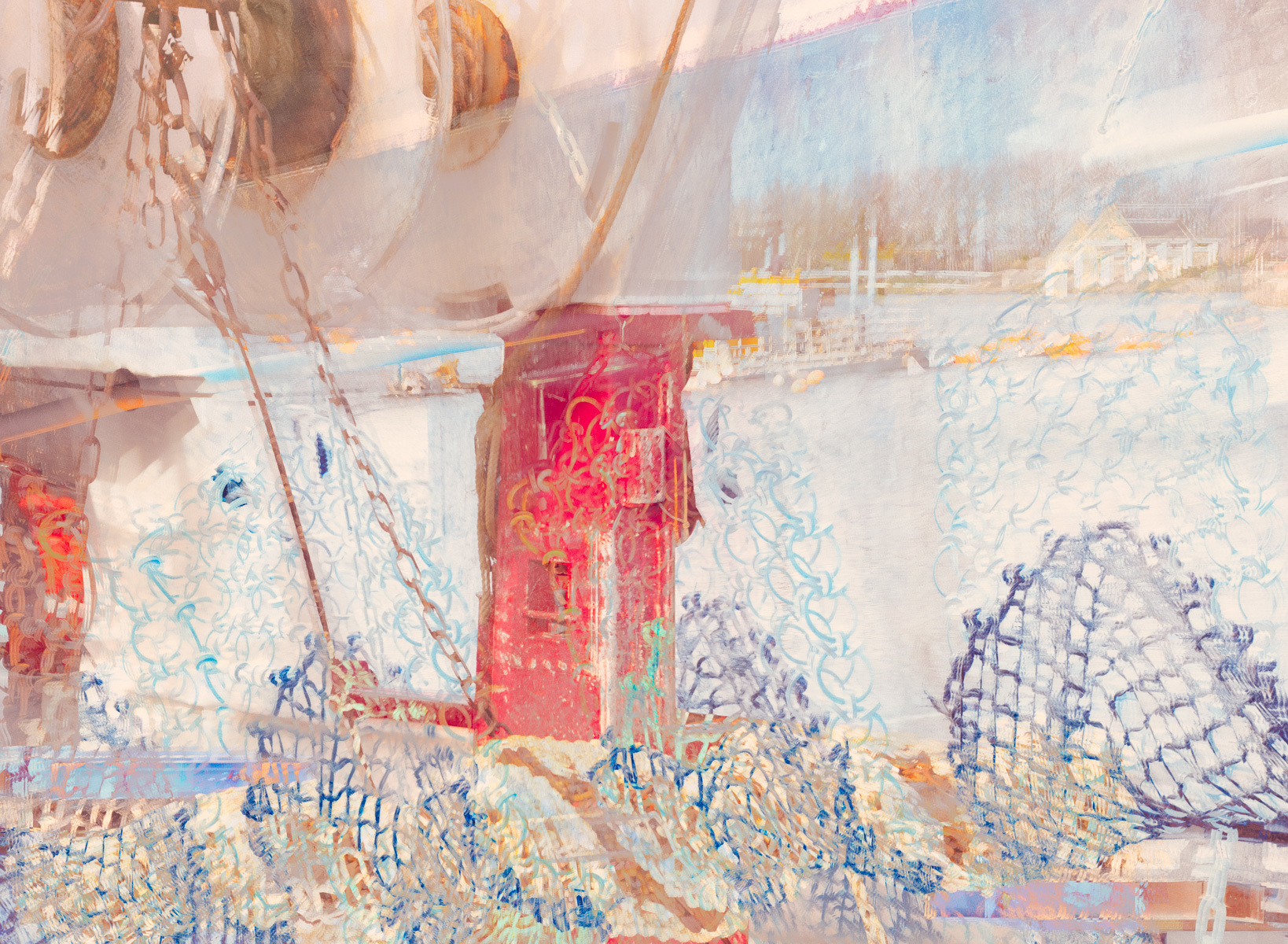 Honfleur Red with Blue Nets